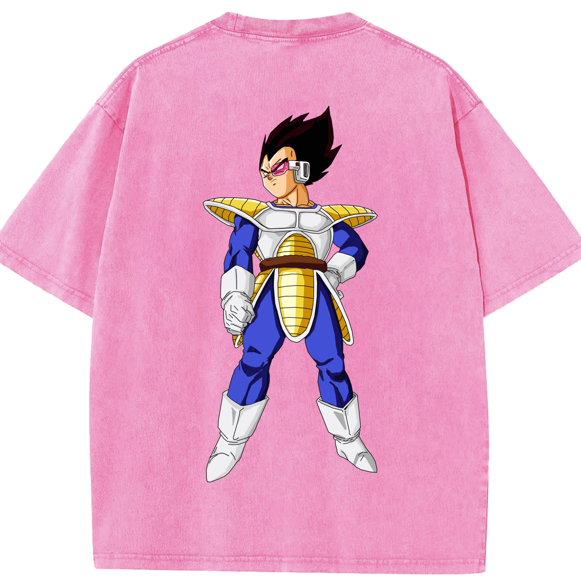 （画像用） ドラゴンボール ベジータ四世（Bejīta Yonsei）DRAGON BALL Vegeta IV 綿100% ヴィンテージ風 半袖Tシャツ（背面プリント）